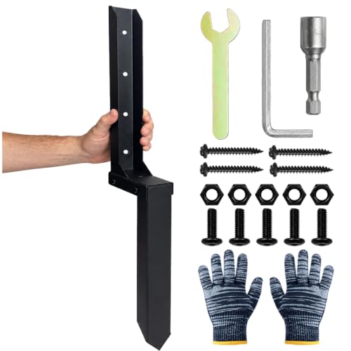 Fence Post Repair Kit, Heavy Duty Steel Fence Post Stabilizer Brace, 1 Pack | Made from U-channel steel, its interlocking U-slot design uses 5 multi-angle screws to reinforce the upper/lower connection - size: 1 Pack