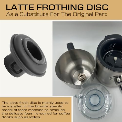 BMF600XL Latte Frothing Disc Replacement for Breville Milk Cafe | Stainless Steel Frother Plate Coffee Machine Accessory Solves Uneven & Weak Milk Frothing For Latte, Cappuccino Daily Brewing