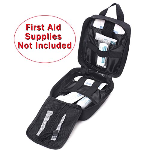 Molle Pouch, Sturdy 600D Nylon Tactical Medical Pouch,Rip-Away EMT First Aid Pouch (Bag Only) - color: black1