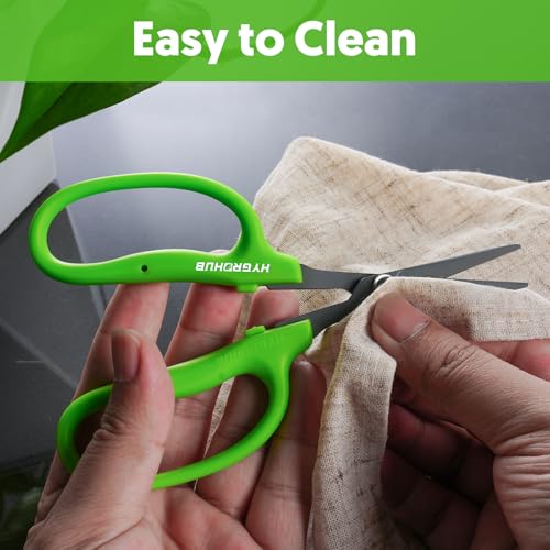 Garden Scissors, 2 PCS, 6-in, Non-Stick Coated Steel, Straight Blades | Sharp Pruning Shear, Gardening Tools, Garden Snips for Plants, Herbs, Flowers in Grow Tent and Hydroponics, Easy to Clean - style: Straight Blade