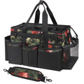 SCAVATA Wearable Cleaning Caddy, Cleaning Caddy Supplies Organizer with Handle & Shoulder Straps for Housekeepers, Under Sink & Car Cleaning Tool Organizers Bag with 4 Foldable Divider (GreenBush) - color: GreenBush