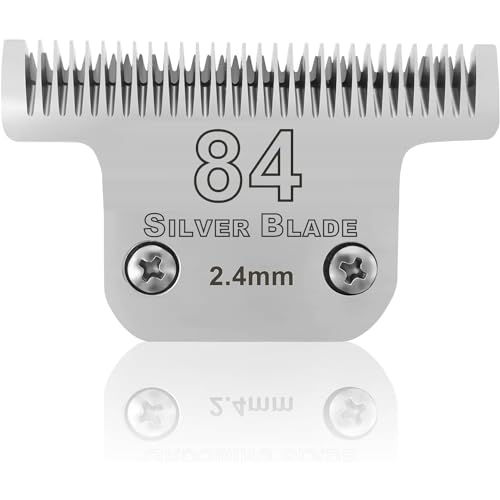 Dog Grooming Ceramic Blades,Compatible with Andis AGC,Oster 76,Wahl KM10 | 2.4mm(3/32") Cutting Length,size 84 - color: Size T-84