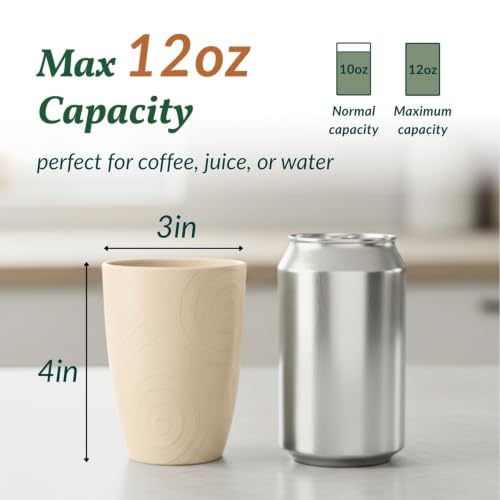 Homienly Wheat Straw Cups Lightweight Drinking Glasses Unbreakable Plastic Tumblers Dishwasher & Microwave Safe Plastic Cups for Kitchen, Travel, Camping, 12oz Reusable Cup Set (6 PCS, Multilight) - color: Multilight, size: 12 Ounces