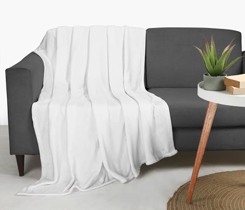 Utopia Bedding Ultra Soft Fleece Bed Blanket Throw Size White (50x60 Inch) | Microfiber Plush Warm Lightweight Breathable Cozy Blanket Anti-Static, All Season Use, Gift for Women and Men - color: White, size: Throw (50x60 Inch)