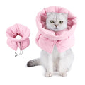Adjustable Cat Recovery Cone Collar, Lightweight Soft Cat E-Collar Alternative After Spay, Waterproof Comfy Collars to Stop Licking Wound After Surgery, Protective Cone for Kittens/Puppies - color: Rose Quartz, size: Small