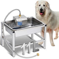 3Gal Automatic Dog Water Bowl Dispenser Large Breed Elevated Outdoor Large Dog Water Bowl with Stand Raised Stainless Auto Fill Waterer with Float Valve for Big Dogs Pets Cats Chicken Livestock