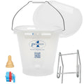 Premier 1 Lamb 'N' Goat Kid Prima Orphan Feeding Bucket – 2 Gal, Round | 1 nipple hole. See-through bucket for easy milk monitoring & cleaning. For orphan lambs & goat kids. - size: 2 Gallon Round - 1 Hole