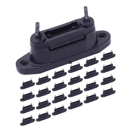 KuGuo Electric Fence Insulator, 24 Pack for Wood and Plastic Posts | UV-resistant plastic construction provides reliable insulation for polywire, tape and outdoor livestock fence systems