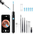 LEIPUT Ear Wax Removal - Earwax Remover Tool with 8 Pcs Ear Set - Ear Canal Cleaner with 1080P Camera - FSA HSA Eligible - Ear Cleaning Kit with 6 Ear Spoon - Ear Camera for iOS & Android (Black) - color: Black