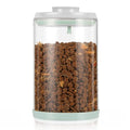 Dog-Cat Food Storage Container, 2 L Airtight Glass Treat Jar | 2 L/2.2 qt borosilicate glass jar with one-push airtight lid; BPA-free, removable lid for cleaning; for kibble and treats. - size: 2.2 Qt
