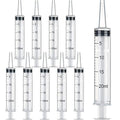 Boao 10 Pack Plastic Syringes Without Needle for Epoxy Resin,20 Ml | Measuring Syringe for Precise Measuring, Epoxy Applicator in Resin Crafts Labs Pet Feeding Oil Glue liquid Dispensing - size: 20 ML