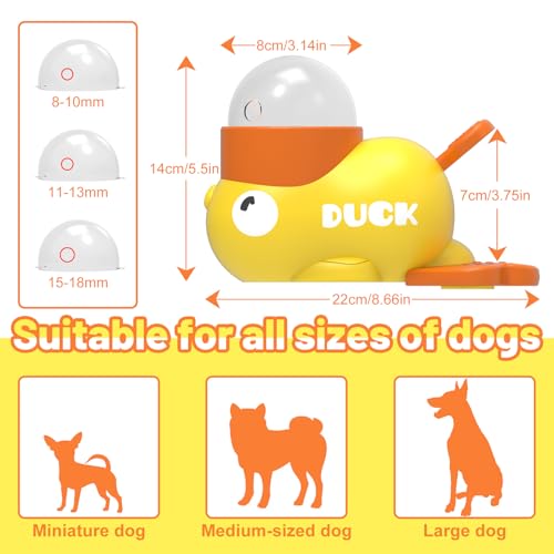 Dog Interactive Treat Dispenser Toy Food Puzzle Slow Feeder Duck-Shaped Dog Puzzle Feeders for Small Medium Dogs Cats IQ Training Reduces Bloating for Healthy Eating (Yellow) - color: YELLOW