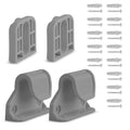 HAMOPY Auto-Lock Retractable Baby Gate Replacement Parts, Original Hardware Set (Including 2 x Latches + 2 x Brackets + 1 x Floor Hook + 1 Set of Screws) Only Fit 55“&71” Auto-Lock Baby Gate(Grey) - color: Gy-pf