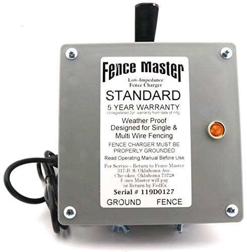 Standard by Fence Master | Powerful 3 Mile 13,000 Volt Low Impedance Electric Fence Charger | 110 VAC Input | 5 Year Warranty | For Serious Cattleman | Made in the USA | Waterproof for Outdoor Use