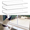 3 Pcs Window Sill Protector, Pet Window Guard,Transparent, Window Sill Cover, Protection from Dog and Cat Scratching Chewing Slobbering, Heavy Duty Scratch Shield(11.81"x4.72"x1")