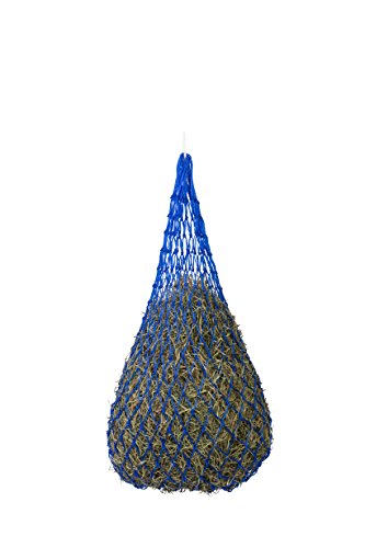 Weaver Equine Slow Feed Hay Net, 36” Small Hole Synthetic Rope Horse Hay Feeder for Slower Feeding, Ideal Horse Hay Net for Horse or Goat Shows - color: Blue