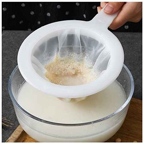 Kitchen Ultra-Fine Nylon Mesh Strainer 5.51 Inch (400 mesh) | Plastic Sieve Fine Mesh with Handle, Kitchen Tool, For Soy Milk, Coffee, Milk, Yogurt, Juice, Tea Leaf Filter, Honey, Wine - size: 400 mesh