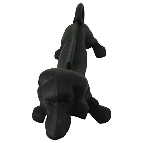 Antique Cast Iron Black Metal Dachshund Boot or Shoe Scraper