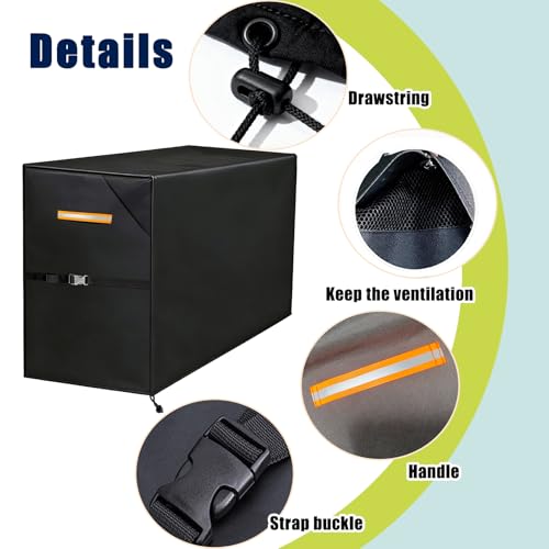 Milking Machine Cover for Cows and Goats, 35.4”x15.8”x35.8” | Universal Fit for Portable Milking Machines with 25L Stainless Steel Bucket (55KPA, 15000 RPM), Includes Vents & Handles