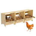 3 Hole Chicken Laying Boxes for Hens | Wood Egg Laying Box, Wall Mounted Nesting Boxes for Chickens, Hens, Ducks, Poultry