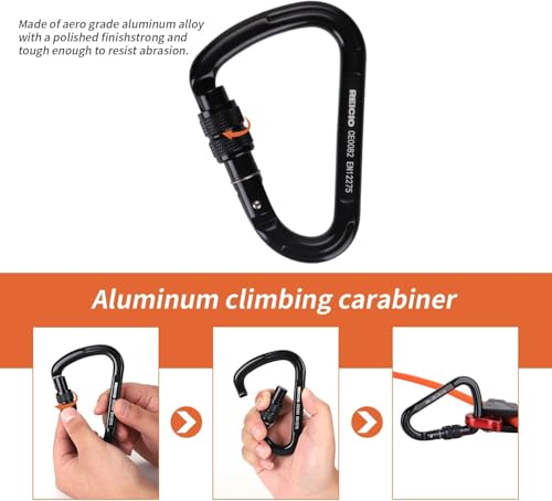 1/2" X 12' Steel Wire Core Flipline, W/Better Grab Adjuster & Steel Swivel, Arborist Equipment Positioning Lanyard, Climbing Flipline for Fall Protection, Arborist, Tree Climbers (1/2’’ x 12 ft) - size: 1/2’’ x 12 ft