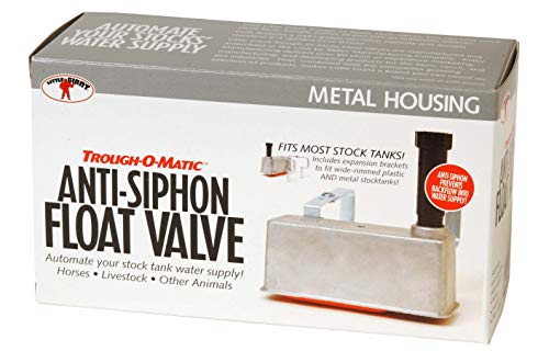 Little Giant® Trough-O-Matic® Stock Water Tank | Anti-Siphon Float Valve Controlled Watering Tank with Aluminum Housing and Expansion Brackets | Made In USA - style: Anti-Siphon Valve with Expansion Brackets