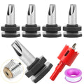 5 Sets Automatic Pig Nipple Drinkers Kit Auto Pig Watering System Stainless Steel with 5 Pcs Brass Water Tank Connector Hole Opener and Tape for Pig Goats Swine Piglets Drinking