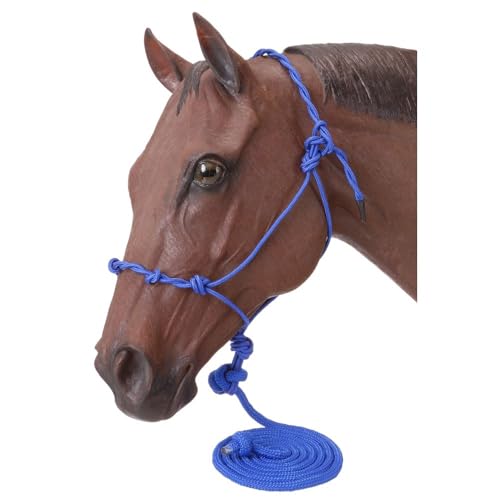 Tough1 Knotted Rope Halter with Lead - color: Royal Blue