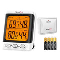 TempPro TempAir 500 FT Indoor Outdoor Thermometer Wireless with Sensor | 3.3" LCD Backlit Display, Front Button, Outside Thermometer with Cold-Resistant Sensor for Patio Garage, Batteries Included