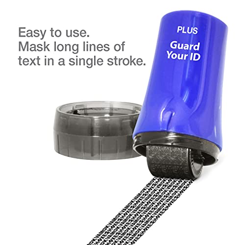 Guard Your ID Identity Theft Protection Roller Stamp, 3-Pack for Mail, Blue - color: Blue, size: Standard 3-Pack