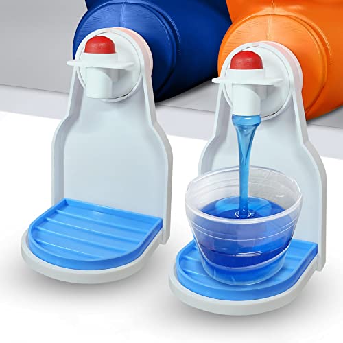 Simplation [2 Pack] Laundry Detergent Cup Holder, Detergent Drip Catcher | (Upgraded Drip Tray) No More Mess or Leaks, Laundry Detergent Cup Holder, Drip Catcher - style: Grip Style