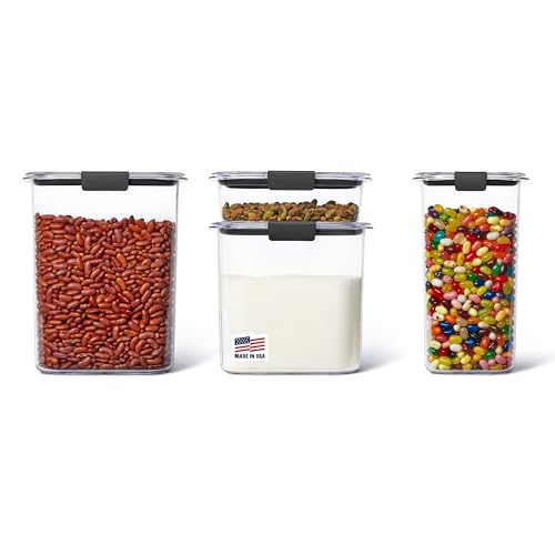 Rubbermaid Brilliance Pantry Food Storage Container Set, BPA-Free, Airtight & Leak-Proof, Clear, 8-Piece, Dishwasher Safe - size: Assorted Sizes (8-Piece, Small)