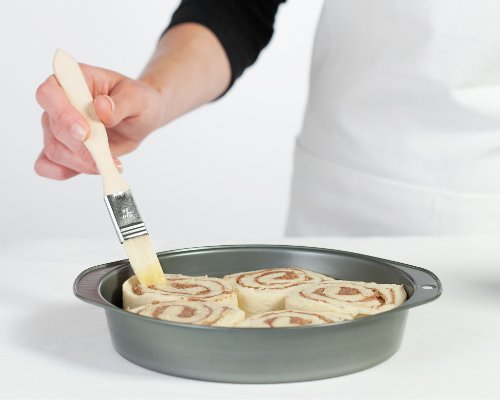 REDECKER Pastry Brushes Set with Untreated Beechwood Handles - 2 Different Sizes - Multi-purpose Brushes - Natural Bristle Basting Brush for Glazing and More - Wood Pastry Brush German Designed - size: Set of 2
