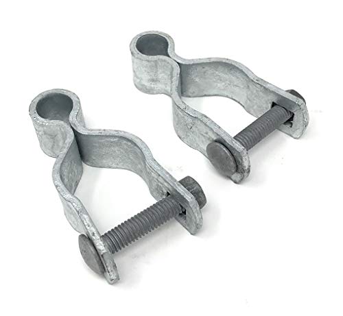 Pressed Steel Chain Link Fence Frame Hinge w/Bolt - (2 Sets Pack) (1-3/8") - size: 1-3/8 Inch