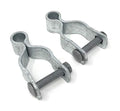 Pressed Steel Chain Link Fence Frame Hinge w/Bolt - (2 Sets Pack) (1-3/8") - size: 1-3/8 Inch