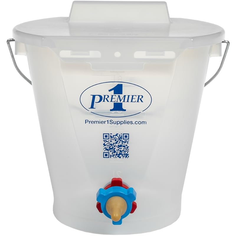 Premier 1 Lamb 'N' Goat Kid Prima Orphan Feeding Bucket – 2 Gal, Round | 1 nipple hole. See-through bucket for easy milk monitoring & cleaning. For orphan lambs & goat kids. - size: 2 Gallon Round - 1 Hole