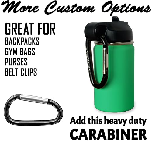 LaserGram Personalized 12oz Water Bottle, Horse (Green) | Engraved Gift, Vacuum Insulated Stainless Steel, Flip-Top Straw Lid, Laser Engraved With Your Name - color: Green, size: 12 Ounces
