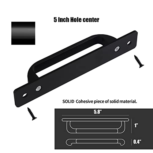 12 Pack 5 Inch 128 mm Matte Black Square Cabinet Handles with Base Plate Aluminum Cabinet Pulls Drawer Pulls Sliding Door Pulls Black Cabinet Handles - color: FlatBlack, size: 5 Inch