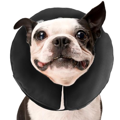 ZenPet Recovery Inflatable Collar for Dogs & Cats – Soft, Comfortable, Safe & Stress-Free Healing Alternative E-Collar After Surgery, Adjustable Donut Design, Secure Fit (Medium) - size: Medium