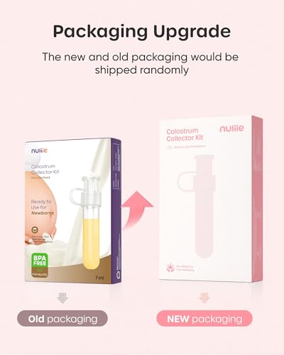 Nuliie 6pcs Colostrum Collector Kit, 7ml, Leakproof, Reusable, BPA-Free | Breast Milk Collector, Heat & Freezer Resistant, Cotton Cloth Wipe, Storage Case, Cleaning Brush, Ready-to-Use for Newborns - size: 6 Count