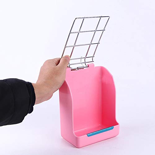 Litewoo Rabbit Hay Feeder, Small Animal Food Dispenser for Guinea Pigs | 3.54x5.7x7.09 in, Plastic, chew-resistant, hay feeder, for small animal/rabbits/guinea pigs/chinchillas/hamsters - color: A / White