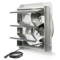 JVO 14" Shutter Exhaust Fan - 1520 CFM, Wall-Mounted for Greenhouses, Attics, Garages & Chicken Coops. Ideal Attic Fan, Greenhouse Vent & Coop Exhaust for Powerful Ventilation & Cooling - size: 14 inch - With Power Cord
