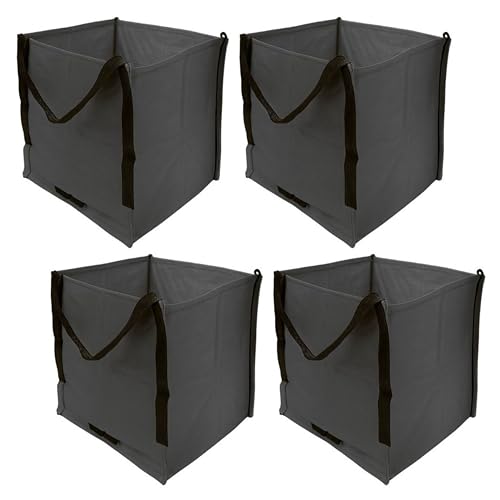 DURASACK Heavy Duty Storage Tote Bag 22-Gallon, Gray , Pack of 4 | Moving Bag Utility Tote for Laundry, Moving & Home Storage, Reusable Self-Standing Design, Holds up to 500 Pounds - color: Gray, size: Pack of 4