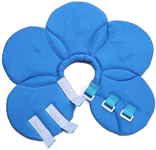 Dogs Cats Medical Grooming Pet E-Collar Recovery Remedy Protective Dog Lick Caught Soft Sponge Adjustable Postoperative Kit for Small and Medium Dog (Blue, M (neck's Girth 10.6" to 11.4")) - color: Blue, size: M (neck's girth 10.6" to 11.4")