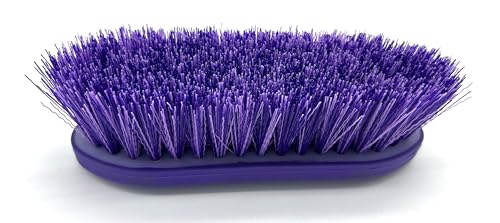 Large Horse Grooming Dandy Brush (Purple - Short Bristles) - color: Purple - Short Bristles