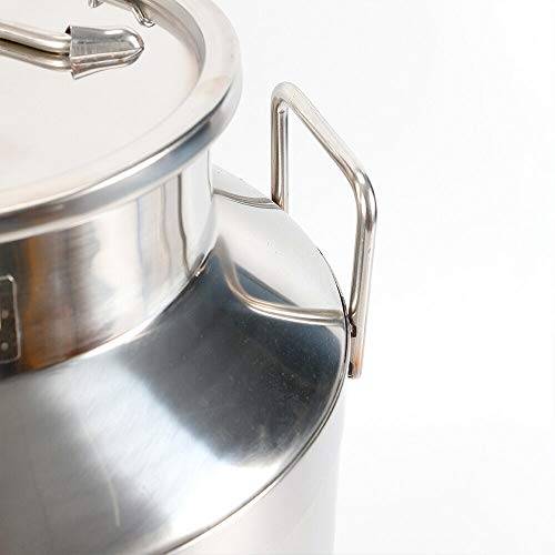 50L/13.25Gal Milk Cans-Stainless Steel Milk Transport Barrels Pail Milk Bucket Jug Oil Barrel Wine Barrel Canister Silicone Seal Barrels - size: 50L