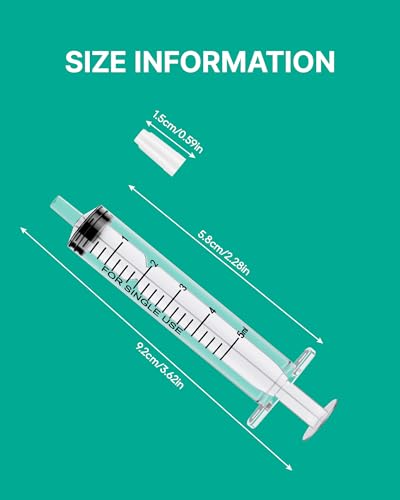 50 Pack 5ml Oral Syringes for Liquid without Needle Individually Wrapped | with cap, clear scale, non-slip bottom for pet feeding, liquid dispensing, scientific labs, plant cultivation and crafts - style: 5ml