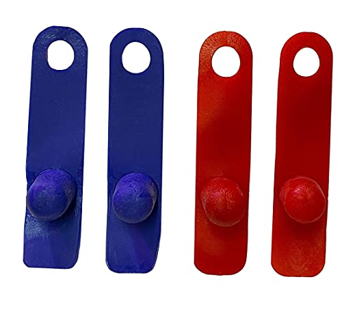 A.D.P. R2 Chicken Supplies Spur & Leg Protect Red Blue 2 Pair, Rooster Booster Protection Rooster Chicken Mitt Safety Poultry Hen Botas para GALLOS BREEDING, Best Rubber