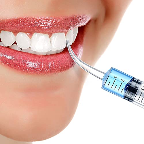 TIHOOD 16PCS 12ml/cc Plastic Syringes Set, Syringe with Curved Tip and Straight Tip, Disposable Irrigation Syringe Mouthwash Cleaner for Oral Care, Animal Feeding, with Measurement