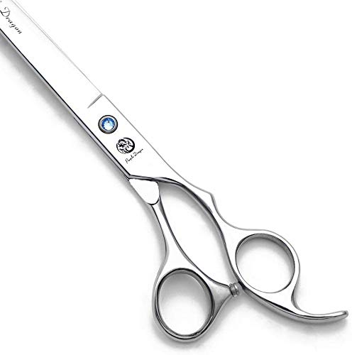 Purple Dragon 9" Sharp Edge Hair Cutting Shears | Includes Bag, 440C stainless steel, Pet/Puppy/Cat Grooming Scissors, Perfect for Barber or Dog Groomer - size: 9 inch